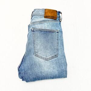 Denim Forum The Lola High Rise Skinny Crop Denim Jeans Raw Hem Size 26